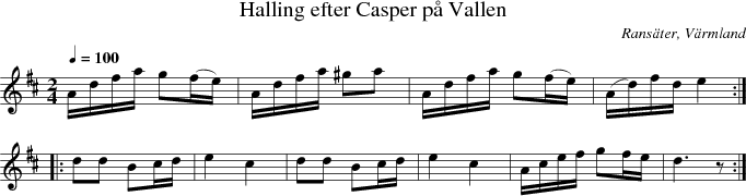 Halling efter Casper p� Vallen