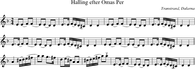 Halling efter Omas Per