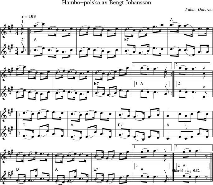 Hambo-polska av Bengt Johansson