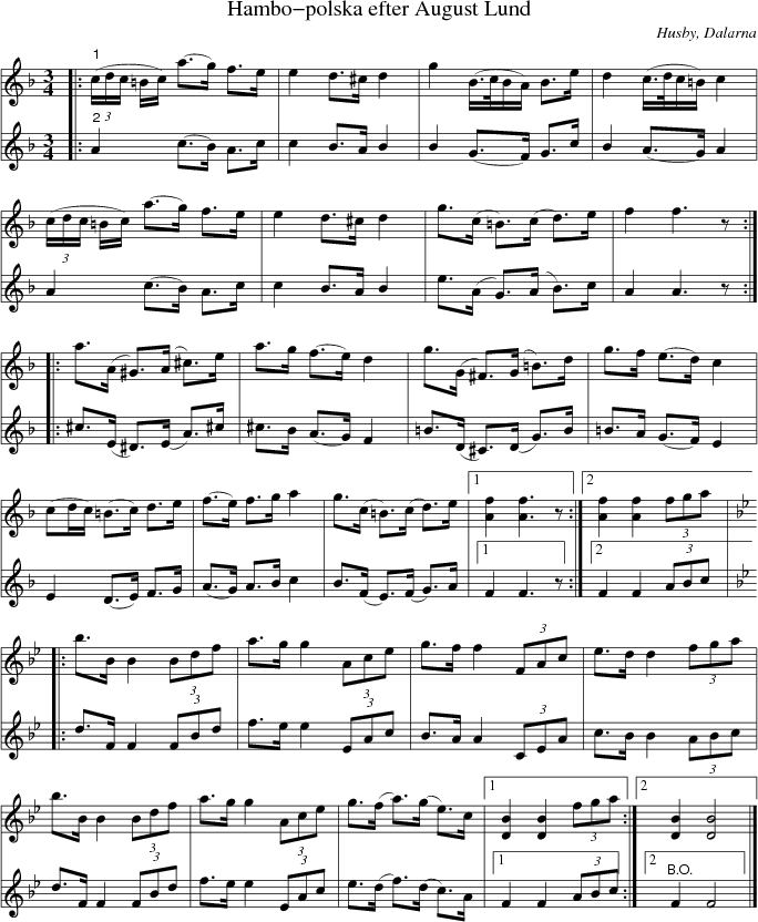 Hambo-polska efter August Lund