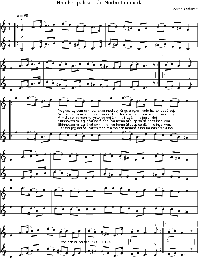 Hambo-polska frn Norbo finnmark