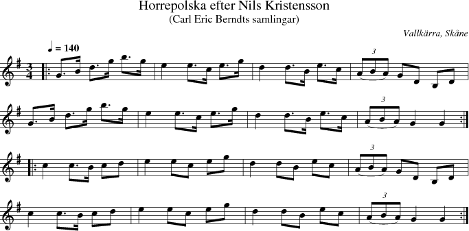 Horrepolska efter Nils Kristensson 