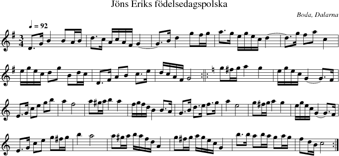 Jns Eriks fdelsedagspolska