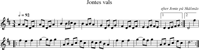 Jontes vals