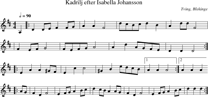 Kadrilj efter Isabella Johansson
