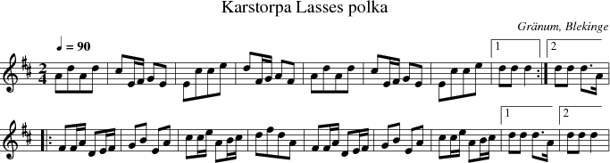 Karstorpa Lasses polka