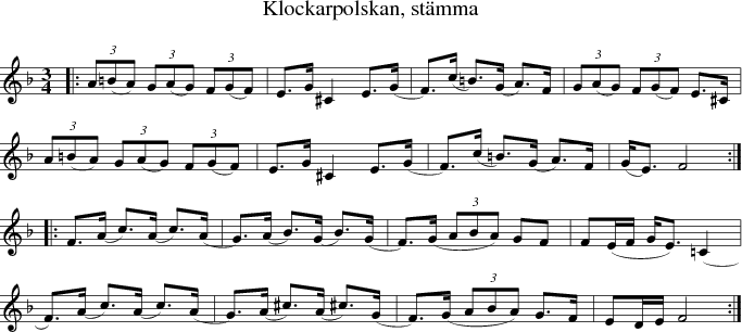 Klockarpolskan, stmma