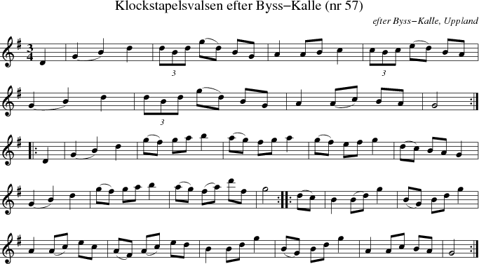 Klockstapelsvalsen efter Byss-Kalle (nr 57)