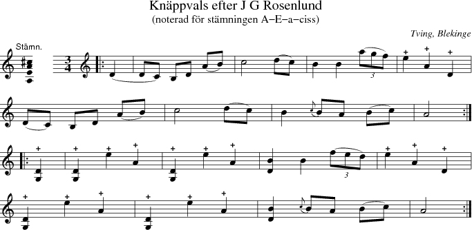 Knppvals efter J G Rosenlund