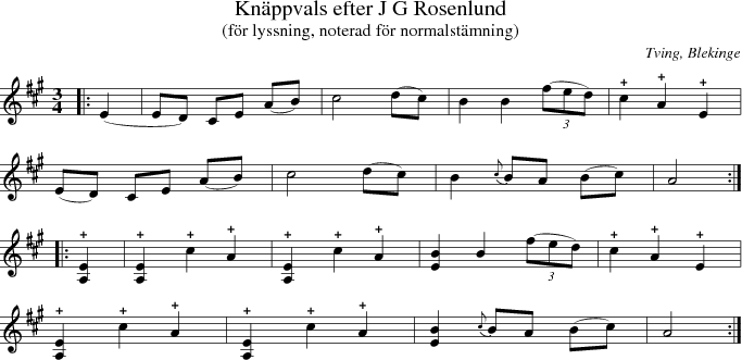 Knppvals efter J G Rosenlund