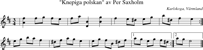 "Knepiga polskan" av Per Saxholm 