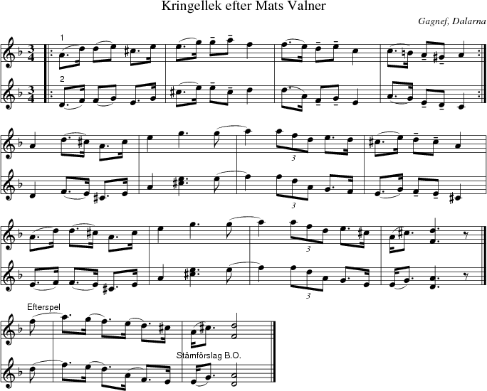 Kringellek efter Mats Valner