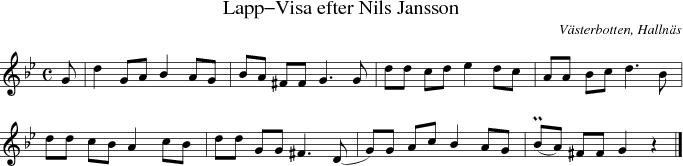 Lapp-Visa efter Nils Jansson