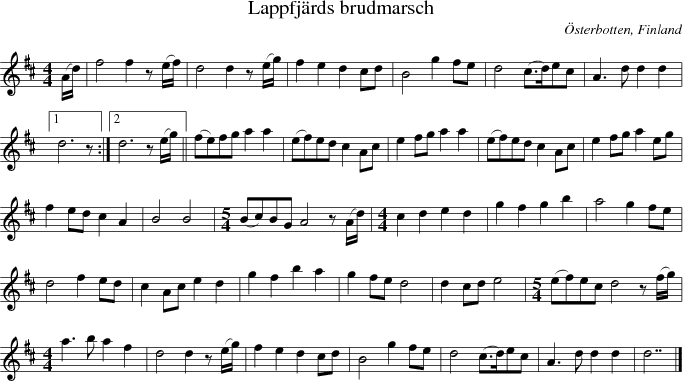 Lappfjrds brudmarsch