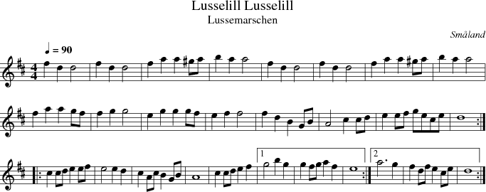 Lusselill, Lusselill