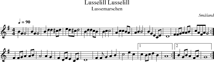 Lusselill, Lusselill