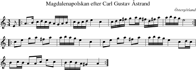 Magdalenapolskan efter Carl Gustav strand