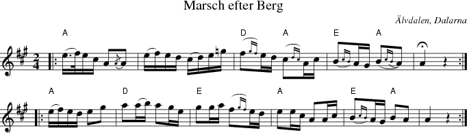 Marsch efter Berg