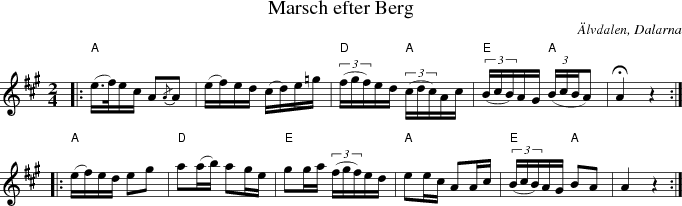 Marsch efter Berg