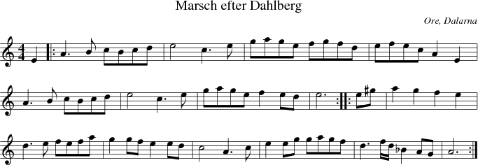 Marsch efter Dahlberg