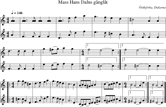 Mass Hans Dalns g�ngl�t