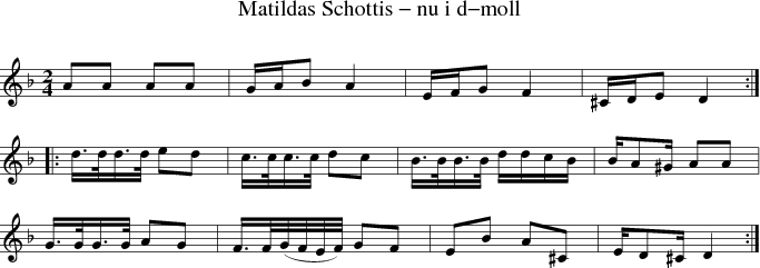 Matildas Schottis - nu i d-moll