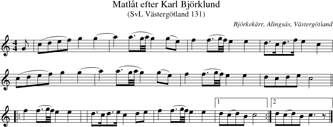 Matlt efter Karl Bjrklund