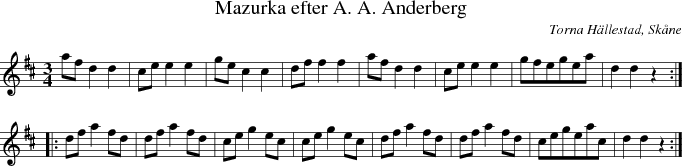 Mazurka efter A. A. Anderberg