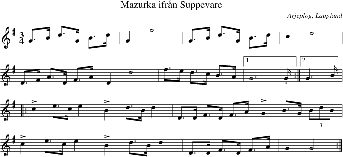 Mazurka ifr�n Suppevare