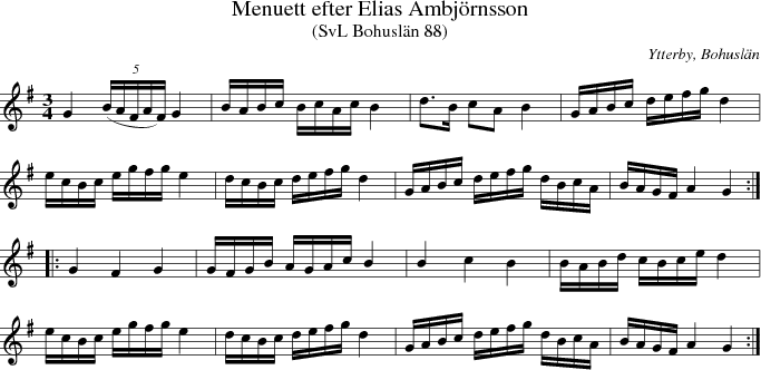 Menuett efter Elias Ambjrnsson