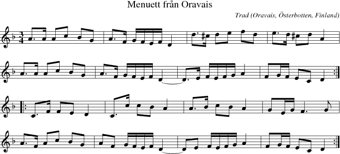 Menuett frn Oravais