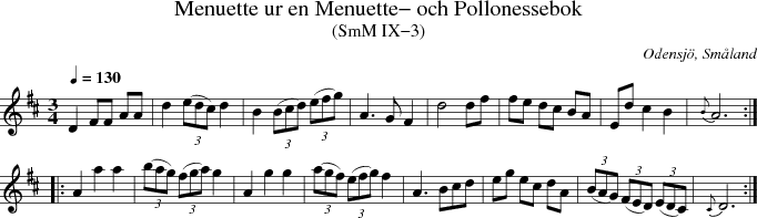 Menuette ur en Menuette- och Pollonessebok