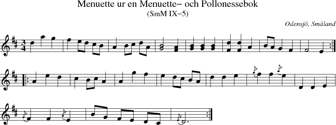 Menuette ur en Menuette- och Pollonessebok