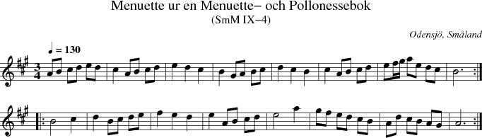 Menuette ur en Menuette- och Pollonessebok