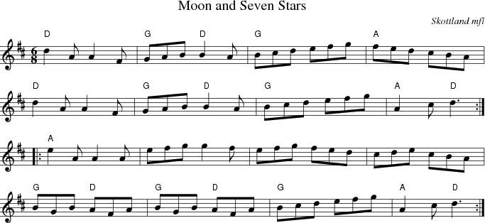 Moon and Seven Stars