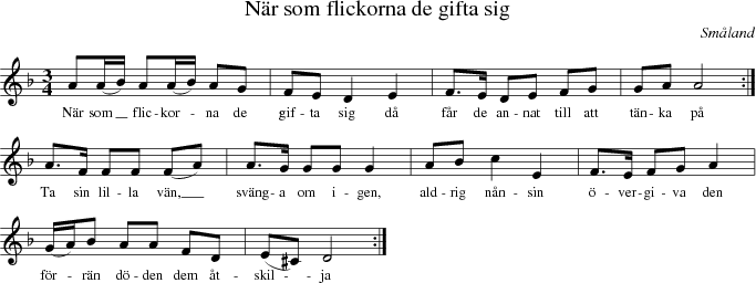 Nr som flickorna de gifta sig