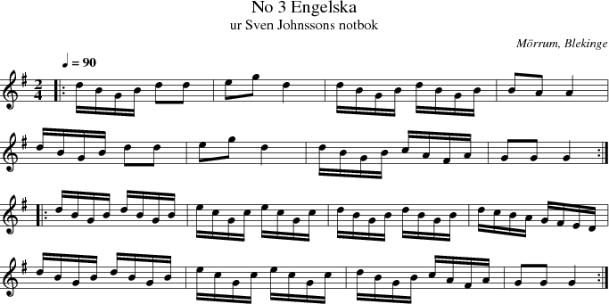 No 3 Engelska 