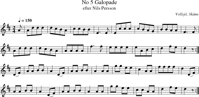 No 5 Galopade