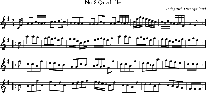 No 8 Quadrille