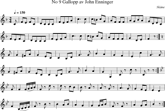 No 9 Gallopp av John Enninger