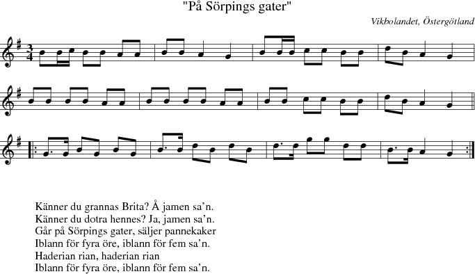 "P� S�rpings gater"