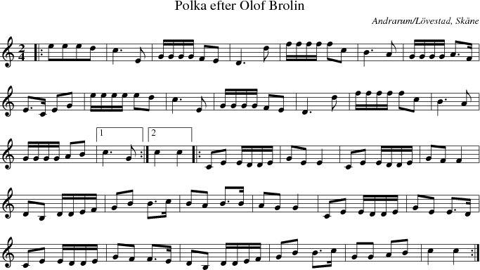 Polka efter Olof Brolin 