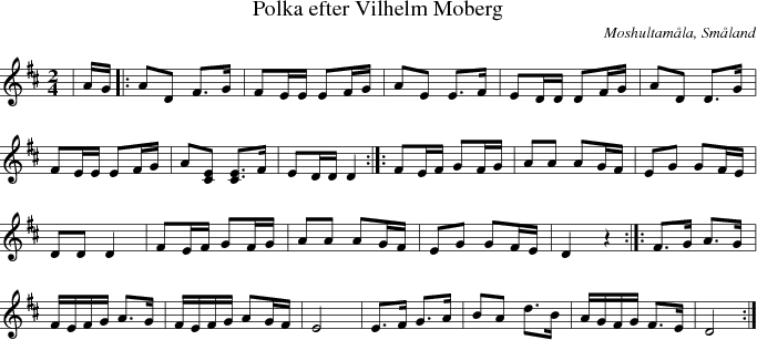Polka efter Vilhelm Moberg