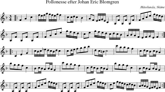 Pollonesse efter Johan Eric Blomgren