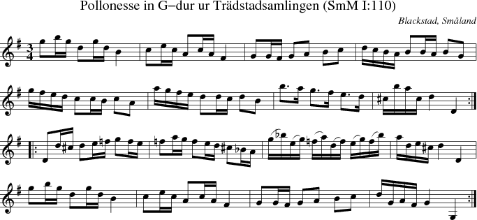 Pollonesse in G-dur ur Trdstadsamlingen (SmM I:110)