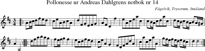 Pollonesse ur Andreas Dahlgrens notbok nr 14