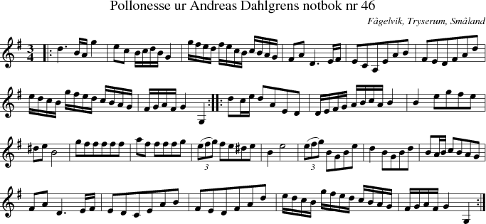 Pollonesse ur Andreas Dahlgrens notbok nr 46