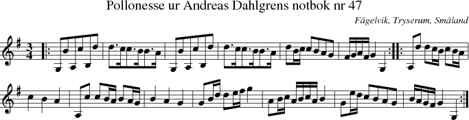 Pollonesse ur Andreas Dahlgrens notbok nr 47