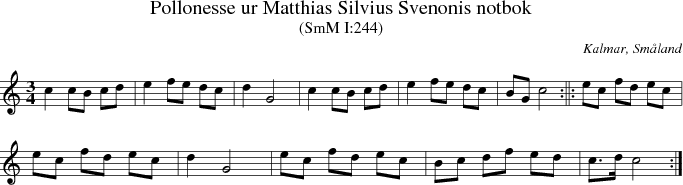 Pollonesse ur Matthias Silvius Svenonis notbok