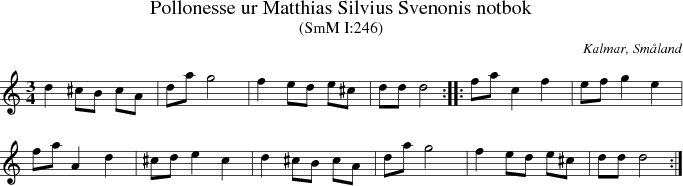 Pollonesse ur Matthias Silvius Svenonis notbok